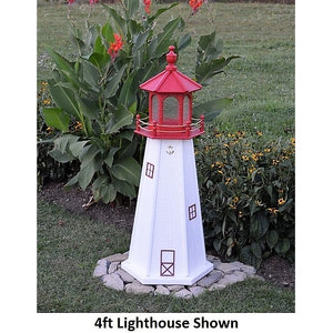 4' Hexagonal Amish-Made Wooden Cape May, NJ Replica Lighthouse