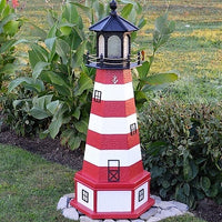 4' Hexagonal Amish-Made Wooden Assateague, VA Replica Lighthouse with Base