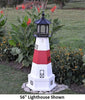 4' Hexagonal Amish-Made Wooden Montauk, NY Replica Lighthouse with Base