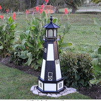 4' Hexagonal Amish-Made Wooden Cape Henry, VA Replica Lighthouse with Base