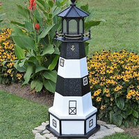 4' Hexagonal Amish-Made Wooden Fire Island, NY Replica Lighthouse with Base