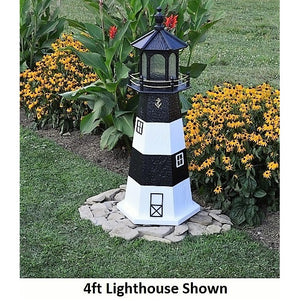 4' Hexagonal Amish-Made Wooden Fire Island, NY Replica Lighthouse