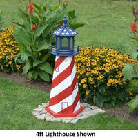 Amish-Made Patriotic Style Wooden Lighthouse