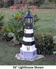 4' Hexagonal Amish-Made Wooden Bodie Island, NC Replica Lighthouse with Base