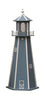 5' Amish-Made Painted Wooden Lighthouse, Wedgewood Blue with White Trim