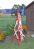Amish-Made Patriotic Style Wooden Farm Windmill