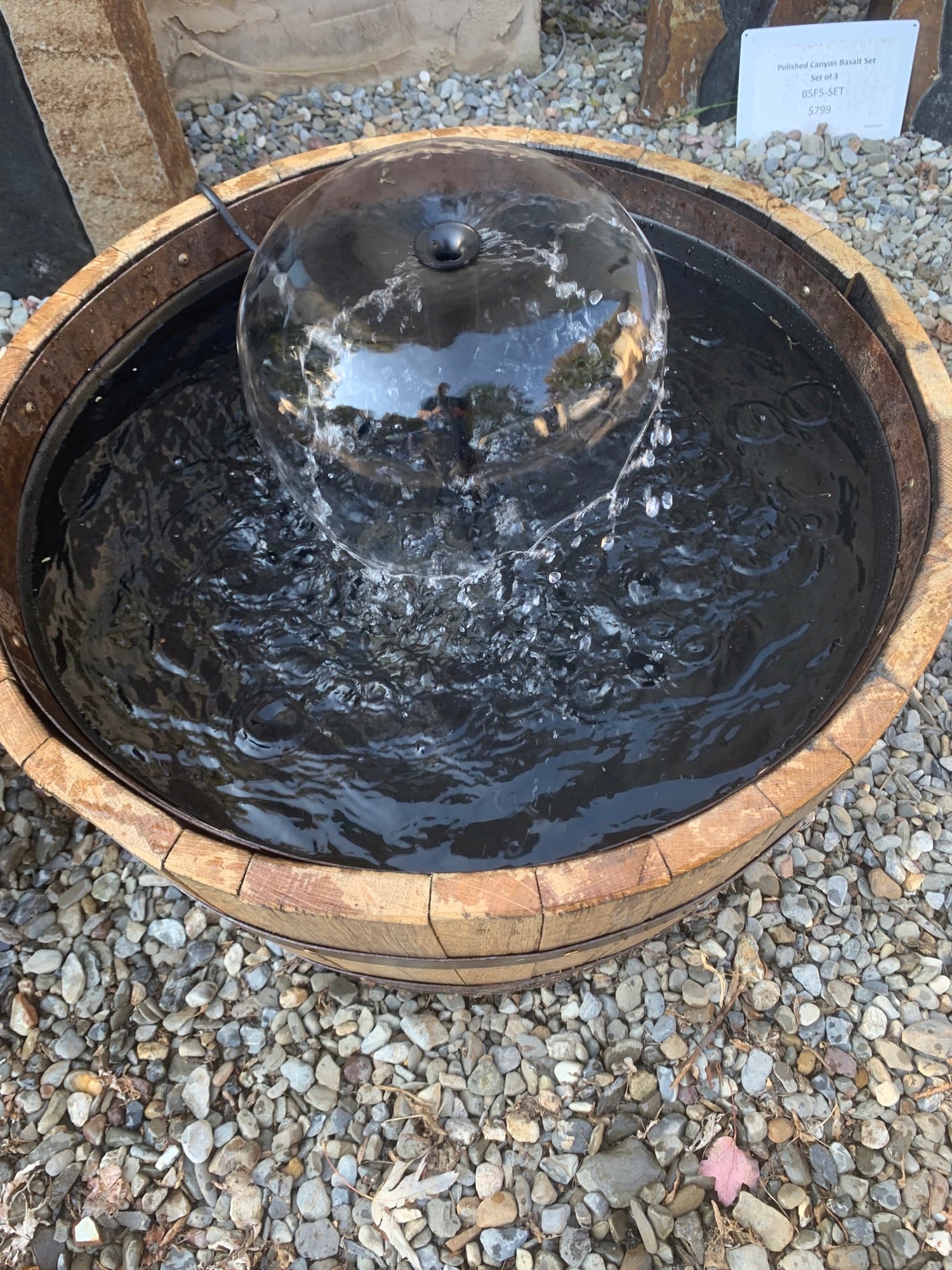 Whiskey Barrel Liners with Optional Spillway Practical Garden Ponds