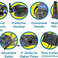Features of the EasyPro Eco-Clear Submersible Asynchronous Pond Pump