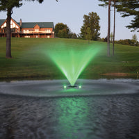 Green light on EasyPro AquaShine Color-Changing LED Fountain Light Kit