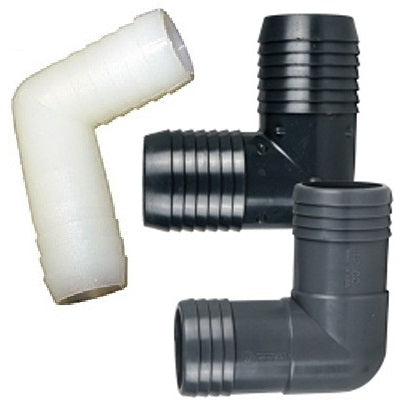 90 Degree Insert to Insert (Barb to Barb) PVC Elbows