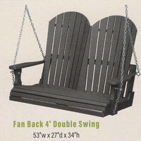 Amish-Made Poly Fan Back Double Swing - Local Pickup ONLY in Downingtown PA