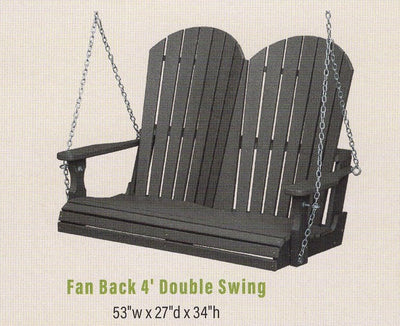Amish-Made Poly Fan Back Double Swing - Local Pickup ONLY in Downingtown PA