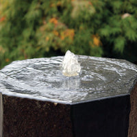 Closeup of EasyPro Tranquil Decor Polished Side Basalt Column Fountain