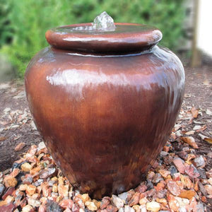 EasyPro Tranquil Decor Smooth Brown Fountain Vase