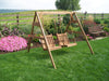 A&L Furniture Co. Amish-Made Cedar A-Frame Chair Swing Stand, Hangers Included