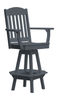 A&L Furniture Co. Amish-Made Poly Classic Swivel Counter-Height Chair with Arms
