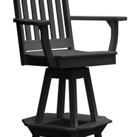 A&L Furniture Co. Amish-Made Poly Classic Swivel Counter-Height Chair with Arms