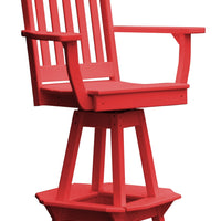 A&L Furniture Co. Amish-Made Poly Classic Swivel Counter-Height Chair with Arms