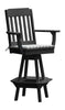 A&L Furniture Co. Amish-Made Poly Traditional Swivel Counter-Height Chair with Arms