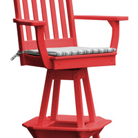 A&L Furniture Co. Amish-Made Poly Traditional Swivel Counter-Height Chair with Arms