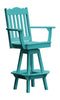 A&L Furniture Co. Amish-Made Poly Royal Swivel Counter-Height Chair with Arms