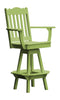 A&L Furniture Co. Amish-Made Poly Royal Swivel Counter-Height Chair with Arms