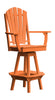 A&L Furniture Co. Amish-Made Poly Fanback Swivel Counter-Height Chair with Arms