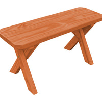 A&L Furniture Co. Amish-Made Pressure-Treated Pine Cross-Leg Benches