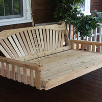 A&L Furniture Co. Amish-Made Cedar Fanback Swing Beds