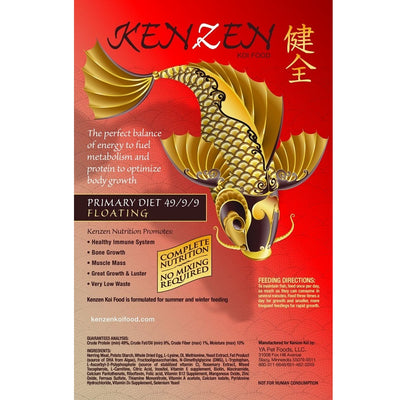 Kenzen Koi Food Primary Diet Floating, 10 Pound Bag