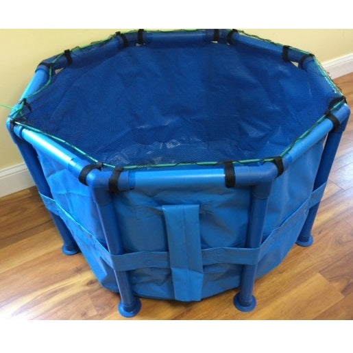 collapsible fish holding tanks Portable PVC Pond with Drain Valve - Outdoor Koi & Turtle Tank, Temporary Water Storage for Saltwater Fish Double Folding Water Tanks -