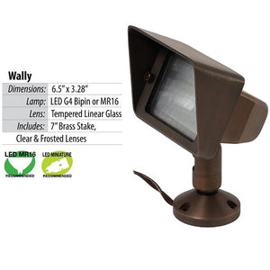 Illumicare Wally LED Brass Flood Light