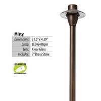 Illumicare Misty LED Path & Area Brass Fixture