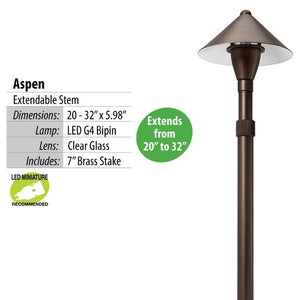 Illumicare Aspen Brass LED Path & Area Light