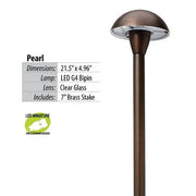 Pearl Brass LED Path & Area Light Fixture by Illumicare