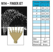 ProEco Finger Jet Display Fountain Nozzle