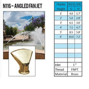 ProEco Angled Fan Jet Display Fountain Nozzle