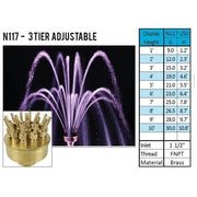 ProEco 3-Tier Adjustable Display Fountain Nozzle