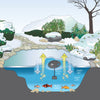 Illustration of the Oase IceFree 4 Seasons Deicer in use