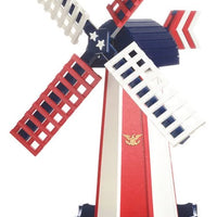 Amish-Made Poly Windmill Lawn Ornament, Patriotic