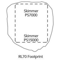 Footprint of Atlantic Water Gardens RL70 Large Skimmer Rock Lid