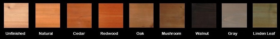 A&L Furniture Company Cedar Furniture Stain Swatches