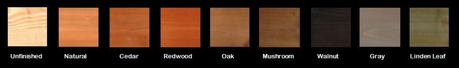 Color options for Amish-Made Stained Wooden Lighthouses with Lighting
