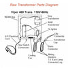 Diagram of Aqua Ultraviolet® Viper Series NEMA Transformer contents