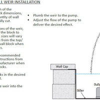 Installation diagram for ProEco Acrylic Weirs