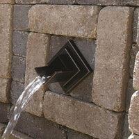 Atlantic Water Gardens Oil-Rubbed Bronze Finish Verona Wall Spout installed in patio fountain