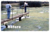 Lake before using Diversified Waterscapes F-30 Algae Control
