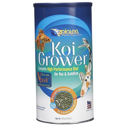 Zeigler Koi Grower High Performance Diet for Koi & Goldfish, 20 Ounces